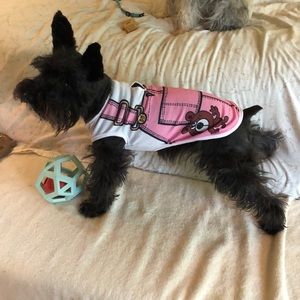 Pink Overalls lightweight polyester Dog shirt